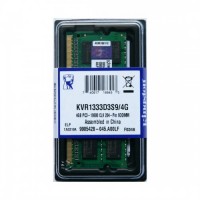 Memória SODIMM DDR3 1333MHz 4GB KINGSTON - KVR1333D3S9/4G